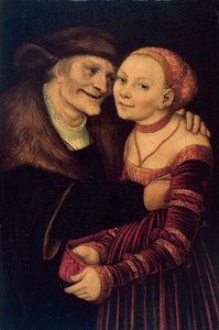Das ungleiche Paar von Lucas the Elder Cranach