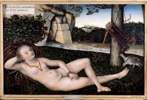 Nymphe an der Quelle oder Die Ruhe der Diana von Lucas the Elder Cranach