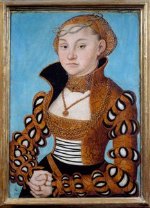 Porträt einer sächsischen Adligen. Gemälde von Lucas Cranach
