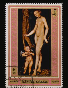 Briefmarke Berühmte Gemälde (Akt) Serie