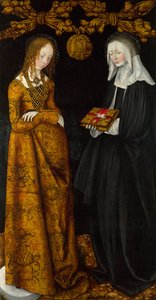 Heilige Christine und heilige Odile von Lucas the Elder Cranach