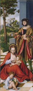 Die Heilige Sippe (sogenanntes Torgauer Altarbild) linke Tafel von Lucas the Elder Cranach