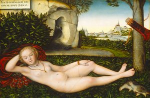 Die Nymphe des Frühlings von Lucas the Elder Cranach