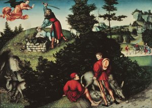 Das Opfer Isaaks von Lucas the Elder Cranach