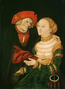 Das ungleiche Paar von Lucas the Elder Cranach