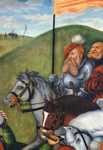 Der Weg nach Golgatha (Detail) von Lucas the Elder Cranach