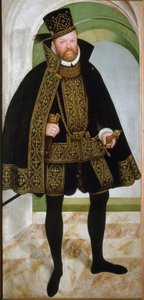 Porträt des Kurfürsten August I. von Sachsen, genannt der Fromme von Lucas the Younger Cranach
