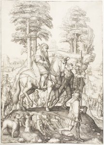 Abigail vor David von Lucas van Leyden