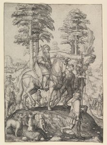 Abigail vor David, ca. 1507 von Lucas van Leyden