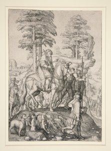 Abigail vor David von Lucas van Leyden