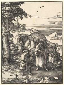 Abraham geht, um Isaak zu opfern von Lucas van Leyden