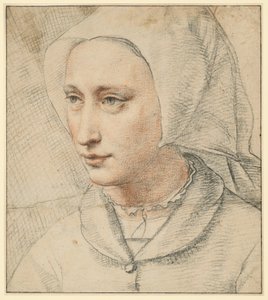 Brustbild einer Frau mit Haube, halb nach links gewandt von Lucas van Leyden