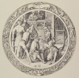 Christus mit Dornen gekrönt, aus der Circular Passion, 1509 von Lucas van Leyden