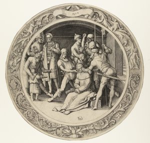 Die Verspottung Christi (Serie: De Ronde Passie) von Lucas van Leyden