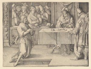 Joseph deutet die Träume des Pharao, 1512 von Lucas van Leyden