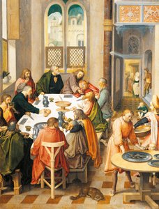 Das letzte Abendmahl, von Lucas van Leyden (ca. 1494-1533) von Lucas van Leyden
