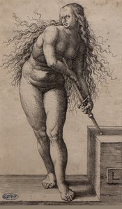Lucretias Selbstmord, zwischen 1514 und 1515 von Lucas van Leyden