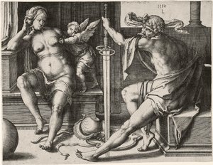 Mars, Venus und Amor von Lucas van Leyden