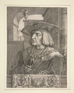 Porträt von Kaiser Maximilian I. von Lucas van Leyden