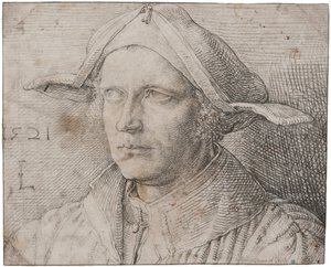 Porträt eines jungen Mannes von Lucas van Leyden
