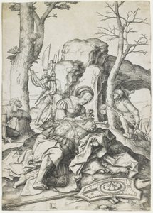 Samson und Delilah, ca. 1508 von Lucas van Leyden