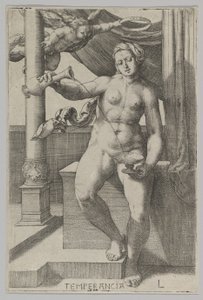 Mäßigkeit, aus der Serie Die Tugenden, 1530