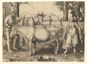 Die Milchmagd, 1510 von Lucas van Leyden