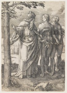 Die Geschichte von Adam und Eva: Das erste Verbot von Lucas van Leyden
