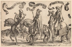 Die zwölf Könige Israels: David, Salomo, Rehabeam, 1515-1517 von Lucas van Leyden