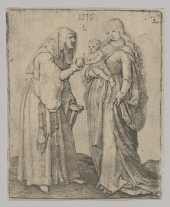 Die Jungfrau mit Kind und St. Anna, 1516 von Lucas van Leyden