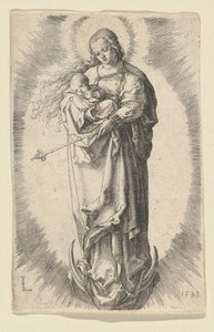 Die Jungfrau mit Kind auf der Mondsichel, 1523 von Lucas van Leyden
