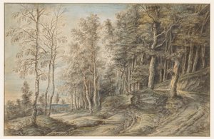 Waldlandschaft von Lucas van Uden