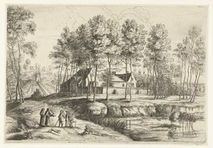 Ansicht des Kapuzinerklosters in Tervuren von Lucas van Uden