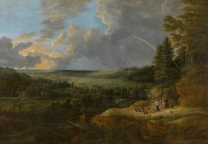 Landschaft mit Regenbogen