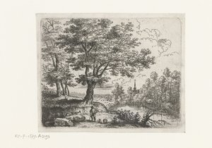 Landschaft mit einem Hirten