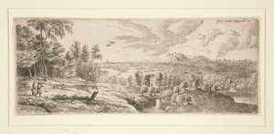 Wälder mit Blick auf einen Fluss von Lucas van Uden