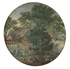 Bauernhochzeit. Der Hochzeitstanz im Freien von Lucas van Valckenborch