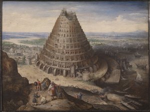Der Turm von Babel von Lucas van Valckenborch