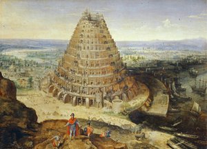 Der Turm von Babel von Lucas van Valckenborch