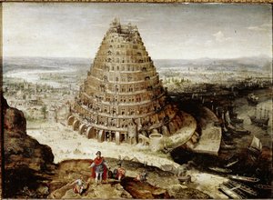 Der Turm von Babel von Lucas van Valckenborch
