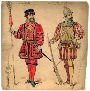 Beefeater und spanischer Soldat