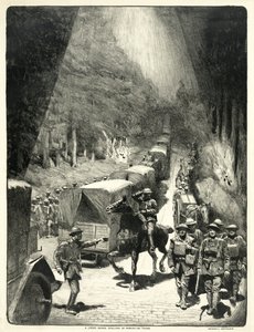 Ein Kreuzweg Beschuss von Munitionszügen von Lucien Hector Jonas