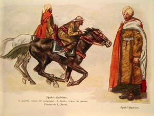 Algerische Spahis während des Ersten Weltkriegs