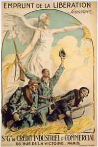 Emprunt de la Liberation, Souscrivez, Sté. Gle. de Crédit Industriel & Commercial, veröffentlicht in Paris, ca. 1917