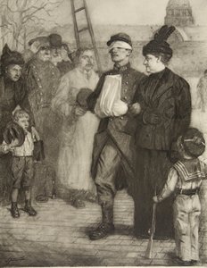 Begrüßung der Verwundeten