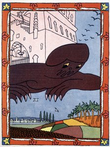 Ein Genie - in „Tausendundeine Nacht“ ill. von Lucien Laforge (1889-1952)