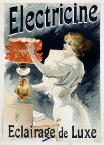 Plakatwerbung für „Electricine: Luxusbeleuchtung“ von Lucien Lefèvre