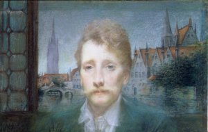 Porträt von Georges Rodenbach von Lucien Levy Dhurmer