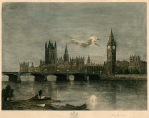 Westminster bei Nacht von Lucien Marcelin Gautier