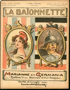 Titelblatt von „La Baionnette“, Satirisch in Farben